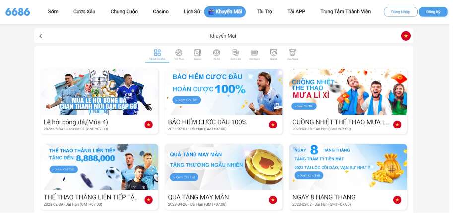 Khuyến mãi 6686 hoàn cược mỗi ngày